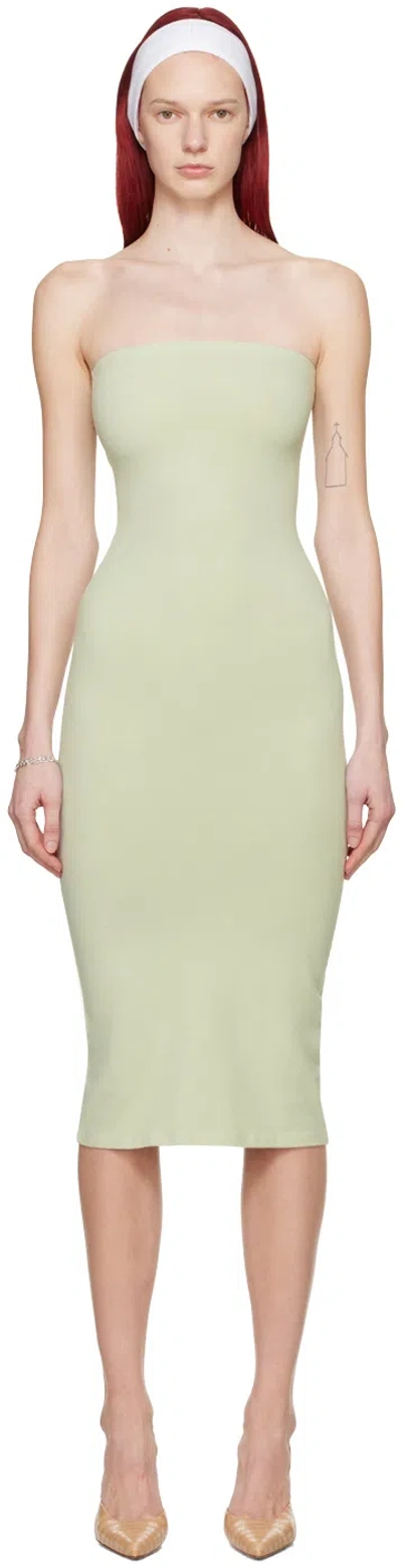Gil Rodriguez Green 'the Tube' Midi Dress In White Sage