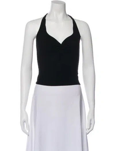 Pre-owned Gil Rodriguez Halterneck Sleeveless Crop Top In Gray