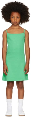 Gil Rodriguez Kids Green Lapointe Tank Dress In Jade