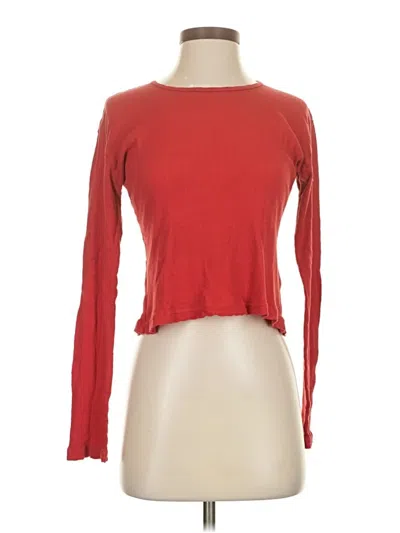 Pre-owned Gil Rodriguez Long Sleeve Top Red Boatneck Tops