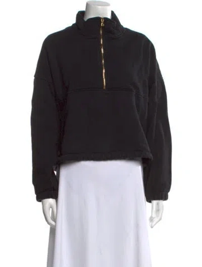 Pre-owned Gil Rodriguez Mock Neck Long Sleeve Sweatshirt In Black