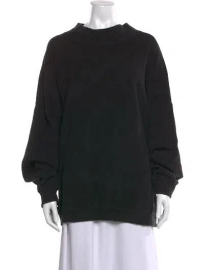Pre-owned Gil Rodriguez Mock Neck Long Sleeve Sweatshirt In Black