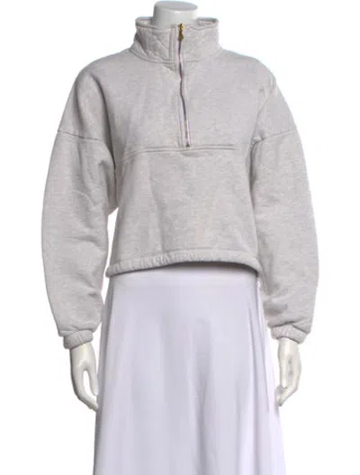 Pre-owned Gil Rodriguez Mock Neck Long Sleeve Sweatshirt In Grey