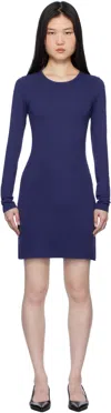 Gil Rodriguez Navy Long Sleeve Bellevue Minidress In Navy