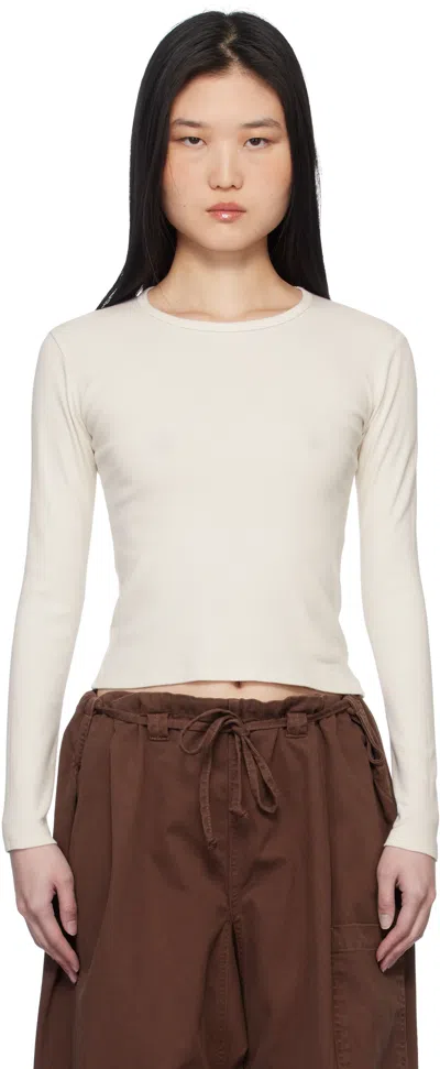 Gil Rodriguez Off-white Bellevue Long Sleeve T-shirt In Birch