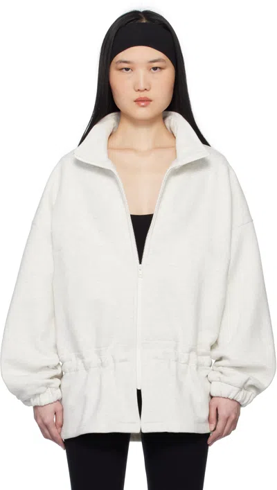 Gil Rodriguez Off-white Fleece City Jacket In Ash Grey