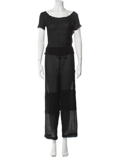 Pre-owned Gil Rodriguez Printed Pant Set In Black