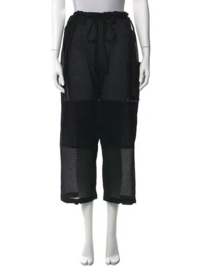 Pre-owned Gil Rodriguez Printed Wide Leg Pants In Black