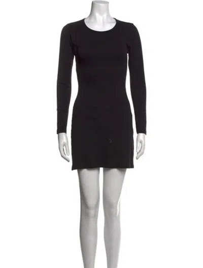 Pre-owned Gil Rodriguez Scoop Neck Mini Dress In Black