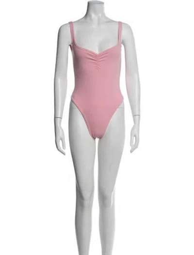 Pre-owned Gil Rodriguez Scoop Neck Sleeveless Bodysuit In Pink