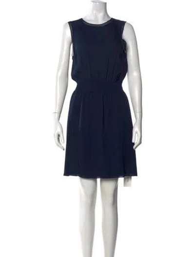 Pre-owned Gil Rodriguez Silk Knee-length Dress In Blue