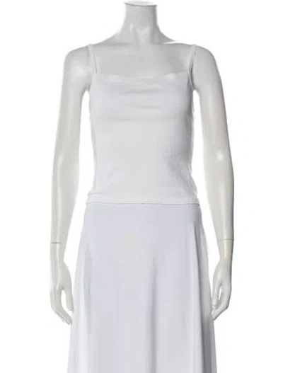 Pre-owned Gil Rodriguez Square Neckline Sleeveless Crop Top In Neutral