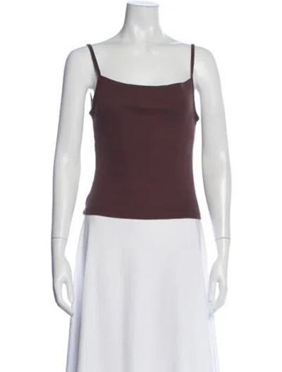 Pre-owned Gil Rodriguez Square Neckline Sleeveless Top In Black