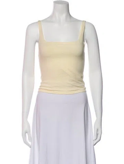 Pre-owned Gil Rodriguez Square Neckline Sleeveless Top In Neutral