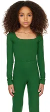 Gil Rodriguez Ssense Exclusive Kids Green El Tigre Bodysuit In Emerald