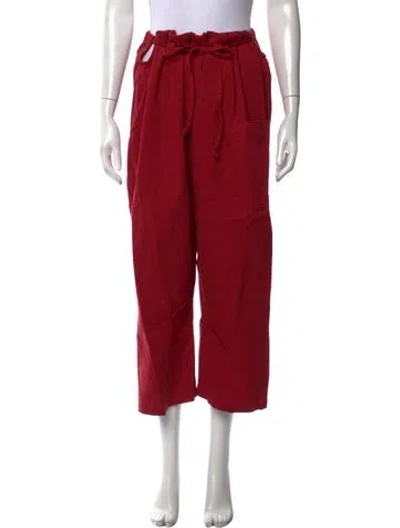 Pre-owned Gil Rodriguez Straight Leg Pants In Red