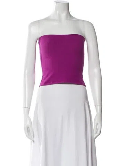 Pre-owned Gil Rodriguez Strapless Crop Top In Purple