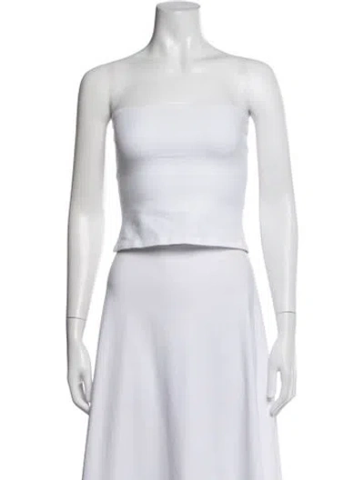 Pre-owned Gil Rodriguez Strapless Crop Top In White