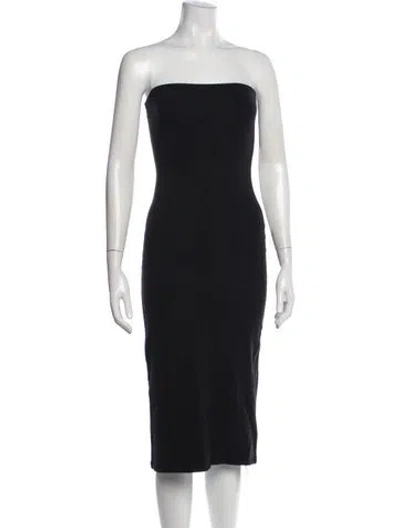 Pre-owned Gil Rodriguez Strapless Midi Length Dress In Black