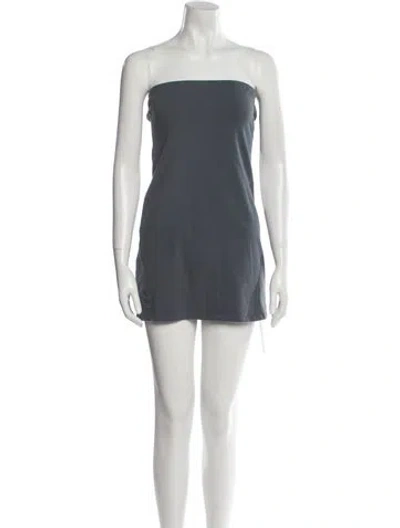 Pre-owned Gil Rodriguez Strapless Mini Dress In Blue