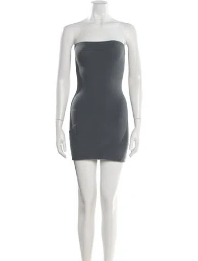 Pre-owned Gil Rodriguez Strapless Mini Dress In Blue
