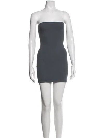 Pre-owned Gil Rodriguez Strapless Mini Dress In Grey