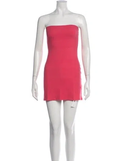 Pre-owned Gil Rodriguez Strapless Mini Dress In Pink