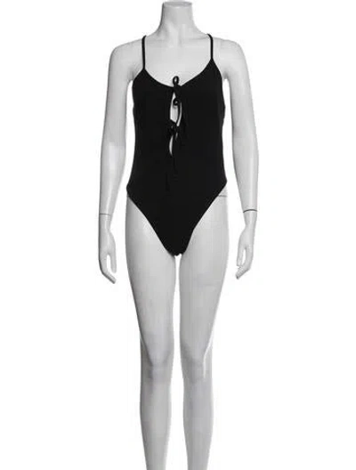 Pre-owned Gil Rodriguez Tie Neck Sleeveless Bodysuit In White
