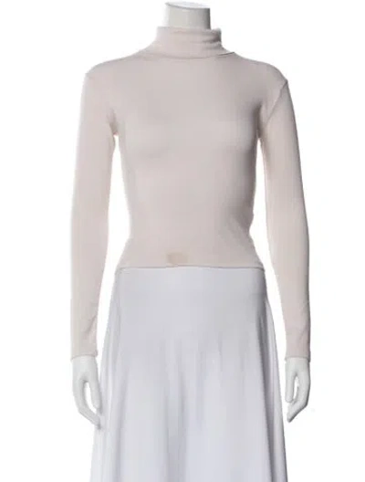 Pre-owned Gil Rodriguez Turtleneck Long Sleeve Top In Neutrals