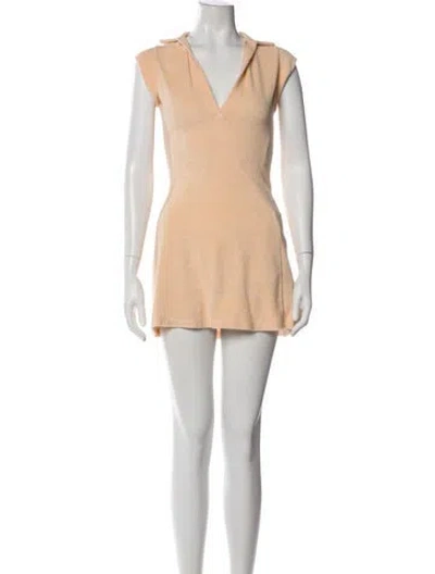 Pre-owned Gil Rodriguez V-neck Mini Dress In Multi