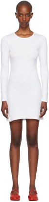 Gil Rodriguez White Long Sleeve Bellevue Minidress In White