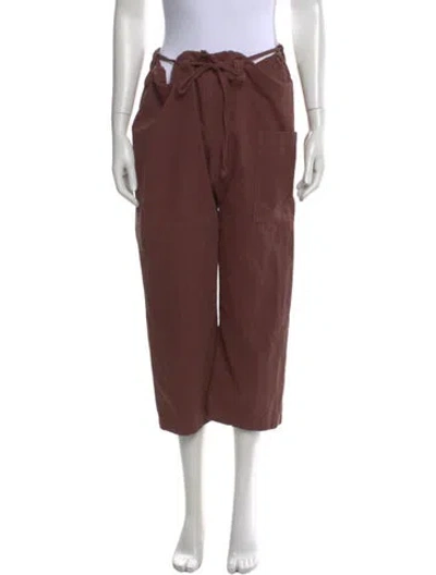 Pre-owned Gil Rodriguez Wide Leg Pants In Brown