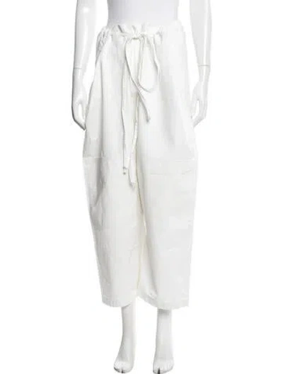 Pre-owned Gil Rodriguez Wide Leg Pants In White