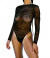 Gil Rodriguez Women's Lace Long Bodysuit In Black In Black