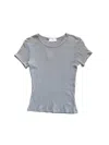 Gil Rodriguez Women's Pointelle Perla Tee In Neutral Grey In Gray