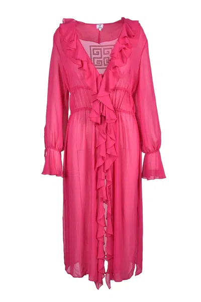 Gil Santucci Fuchsia Polyester Dress In Pink