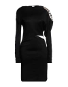 Gil Santucci Woman Midi Dress Black Size 1 Viscose, Polyester, Polyamide, Elastane In Black