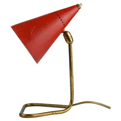 Pre-owned Gilardi & Barzaghi Cocotte Desk Lamp By , Italy, 1950s In Red
