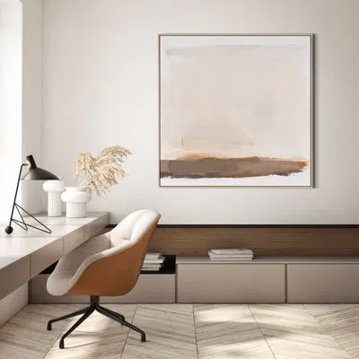 Gild Adagio, Hand Painted Canvas In Brown;beige