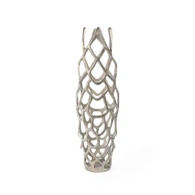 Gild Arabella Silver Metal Floor Vase