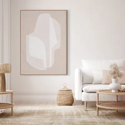 Gild Blanchard, Hand Painted Canvas In White