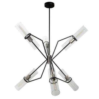 Gild Eliana Everly 6 Light Chandelier In Black,chrome