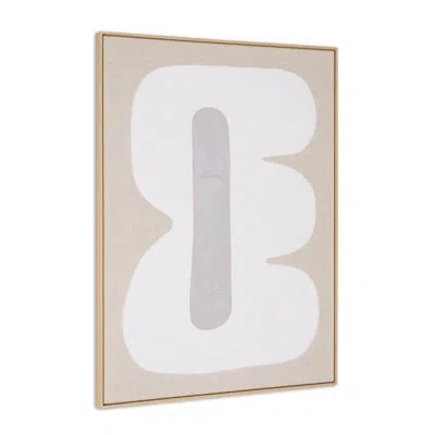 Gild Interval I, Hand Painted Canvas In White