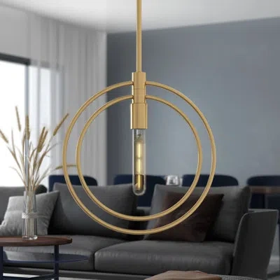 Gild Nova Nyla Single Light Brass Pendant