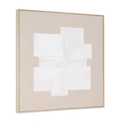 Gild Octav I, Hand Painted Canvas Wall Art In White