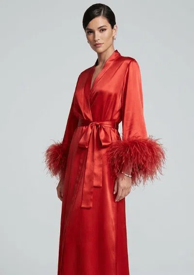 Gilda & Pearl Esmeralda Long Robe In Red