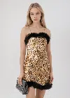 Gilda & Pearl Hollywood Leopard-print Silk Slip Dress In Brown