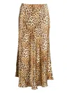 Gilda & Pearl Golden Hollywood Silk Skirt In Brown