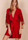 Gilda & Pearl Mayfair Short Red Robe