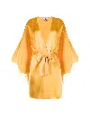 Gilda & Pearl Secret Garden Short Robe In Gold